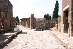 Una delle strade di Pompei